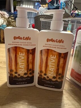 Native Boba Cafe Brown Sugar Boba Moisturizing Shampoo & Conditioner Set
